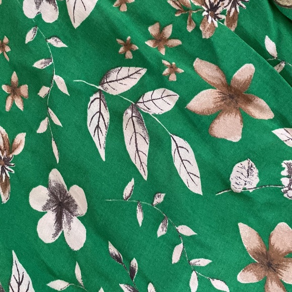 Zara Green Floral Tiered Maxi Dress - Picture 8 of 8